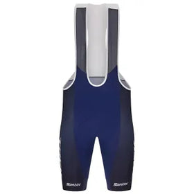 Santini Trek Factory Racing Bibshorts-Navy Blue