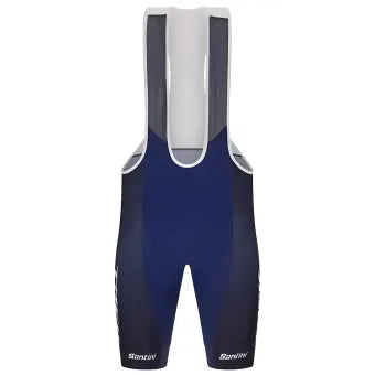 Santini Trek Factory Racing Bibshorts-Navy Blue