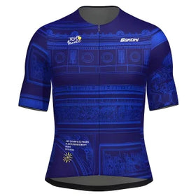 Santini Tour De France Arrivee Arc De Triomphe Unisex Jersey-Marine Blue