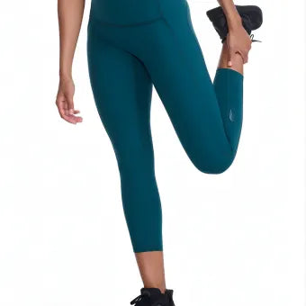 2XU Form Stash Hi-Rise Compression 7/8 Tights-L-Deep Jade/Deep Jade