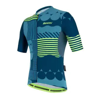Santini Delta Optic Jersey-Fluo Green