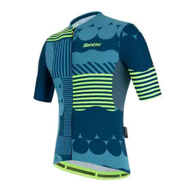 Santini Delta Optic Jersey-Fluo Green