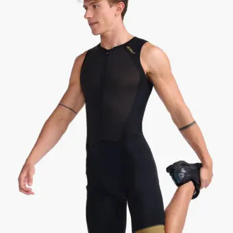 2XU Light Speed Front Zip Trisuit-S-Black/Gold