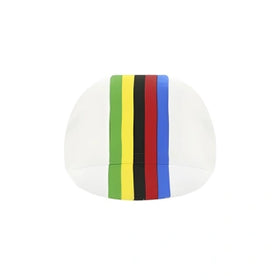 Santini UCI Rainbow Stripes Cycling Cap-White