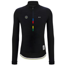 Santini UCI World Champion Mondo Long Sleeve Unisex Jersey-Black