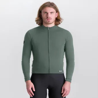 Santini Impetus Long Sleeve Jersey-Military Green