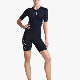2XU WT7042d Core Sleeved Trisuit-Black/White-S