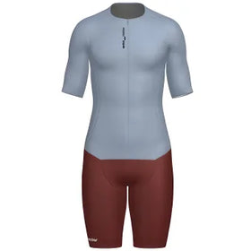Santini Viper Long Distance Trisuit (Short Sleeve)-Light Blue
