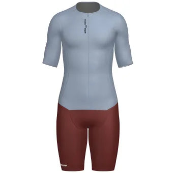 Santini Viper Long Distance Trisuit (Short Sleeve)-Light Blue