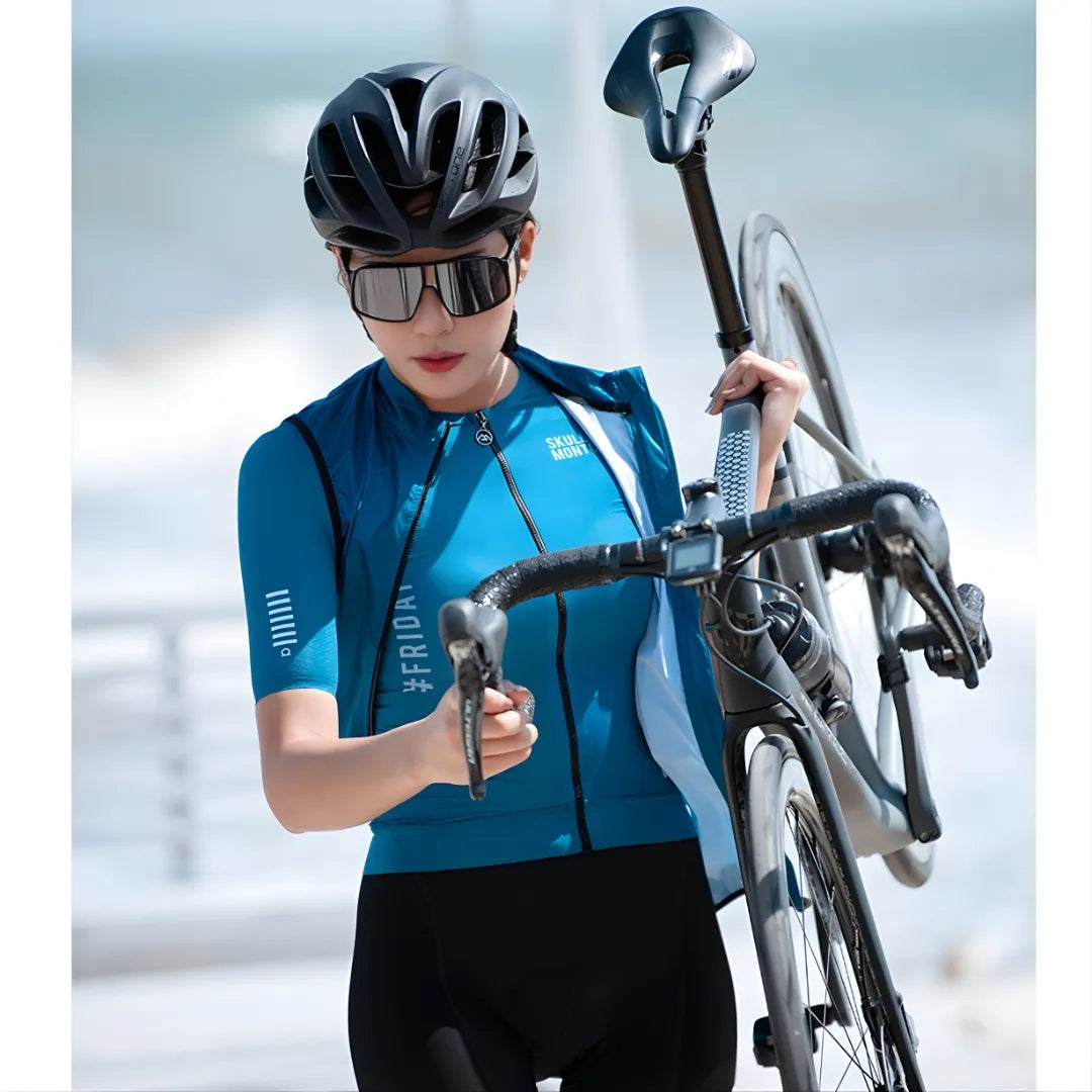 Monton Friday Windproof Vest-Grey Blue