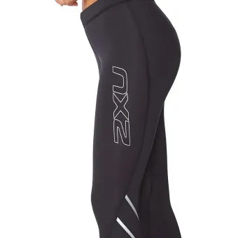 WA4174b Core Compression 7/8 Tights-Black/Silver-XS