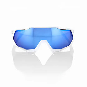 SPEEDTRAP - Matte White - HiPER Blue Multilayer Mirror Lens