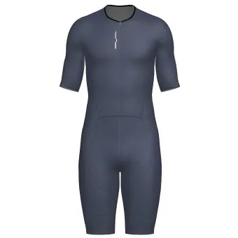 Santini Leaf Long Distance Trisuit (Short Sleeve)-Grey