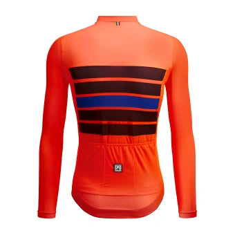 Santini Eco Sleek Bengal Long Sleeve Jersey-Orange