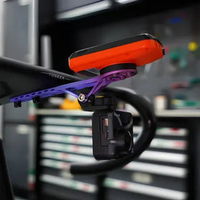 TOSEEK 3D Printed Titanium Alloy Bike Computer Mount – Blue/Purple