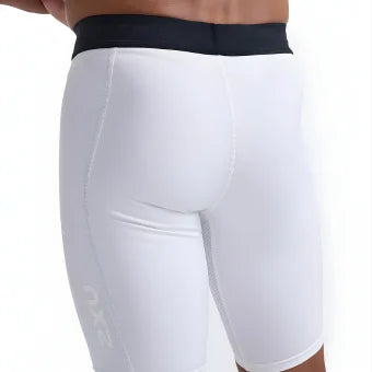 2XU MA7198B Base Layer Compression Shorts-White/White-XS