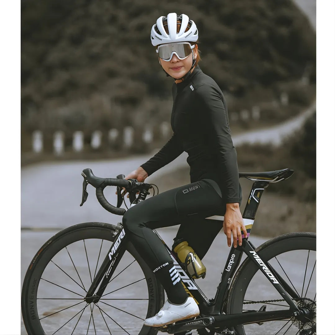 Monton Wmn Moto Summer Bibtights-Black