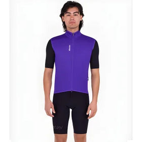 Santini Magic Unisex Packable Waterproof Vest-Purple