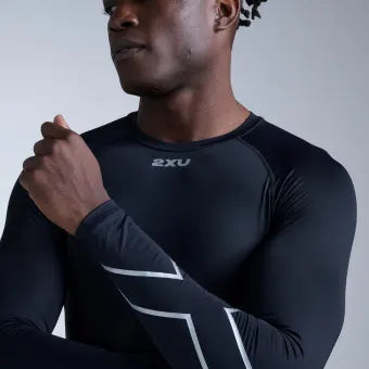 2XU MA6398a Core Compression Long Sleeve-Black/Silver-XL