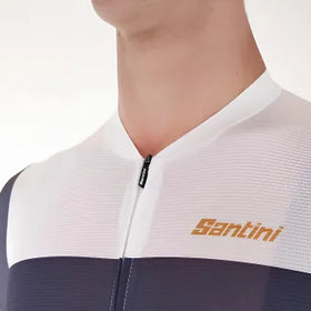 Santini Eco Sleek Bengal Jersey-White/Orange