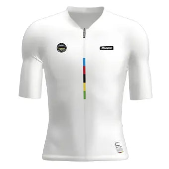 Santini UCI World Champion Mondo Unisex Jersey-White