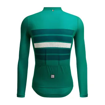 Santini Eco Sleek Bengal Long Sleeve Jersey-Green