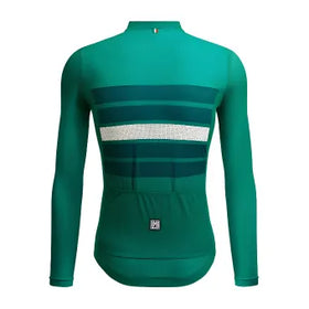 Santini Eco Sleek Bengal Long Sleeve Jersey-Green