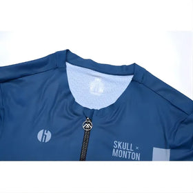 Skull Monton Friday Long Sleeve Jersey-Grey Blue