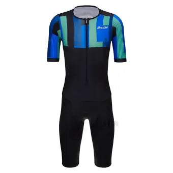 Santini Ironman Aahonoui Trisuit (Short Sleeve)-Blue