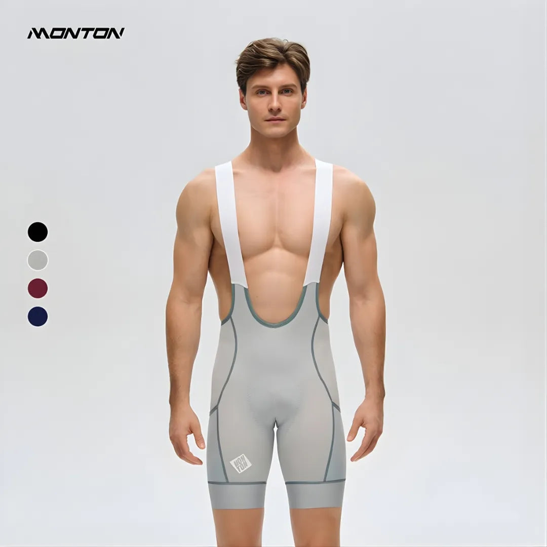 Monton Chase Summer Bibshorts-Light Grey
