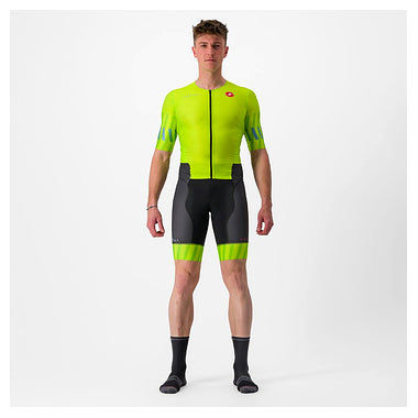 FREE SANREMO 2 SUIT SHORT SLEEVE-ELECTRIC LIME/NIAGARA BLUE