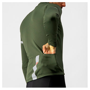 FONDO 2 JERSEY (WINTER)-MILITARY GREEN/SILVER REFLEX