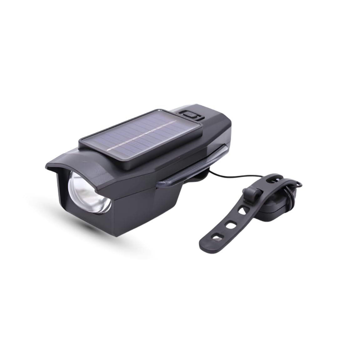 Solar Charging Bicycle LED Front Light with RGB