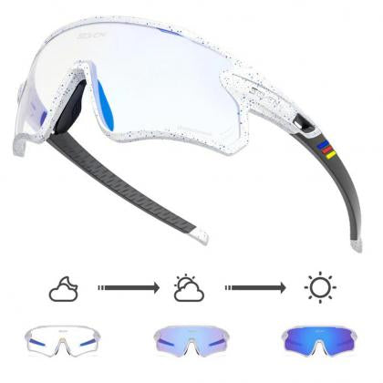 SCVCN S1 Coloured Photochromic Sunglasses-Blue/White