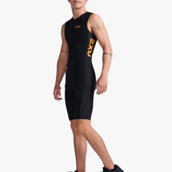 2XU Propel Swimskin-Black/Turmeric-L