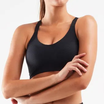 2XU Perform Perforated Bra-L-Black/Black