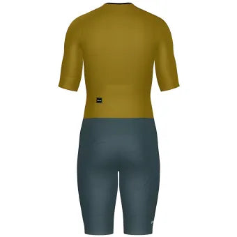 Santini Leaf Long Distance Trisuit (Short Sleeve)-Ochre