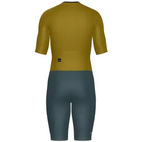 Santini Leaf Long Distance Trisuit (Short Sleeve)-Ochre