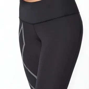 2XU Light Speed Mid-Rise Comp Tight-Black/ Black Reflective-L