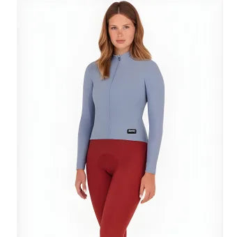 Santini Ready To Ride Unisex Long Sleeve Jersey-Light Blue
