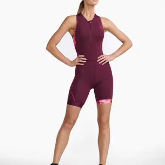 2XU Women Core Trisuit-L-Mulberry/Festival