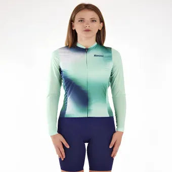 Santini Ombra Eco Sleek Long Sleeve Unisex Jersey-Green