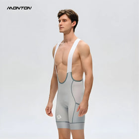 Monton Chase Summer Bibshorts-Light Grey