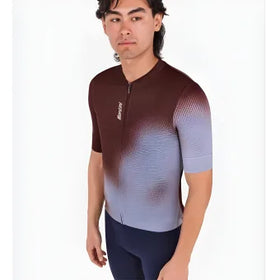 Santini Spot Jersey-Brown/Blue