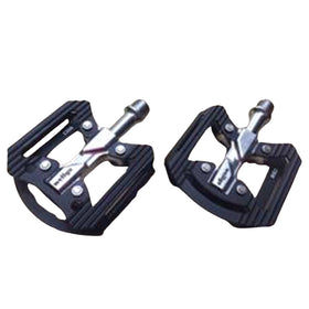 Wellgo C-306 CNC Aluminium Flat Pedal-Black/Silver