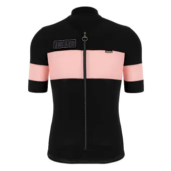 Santini Eroica Gazza Wool Jersey-Black