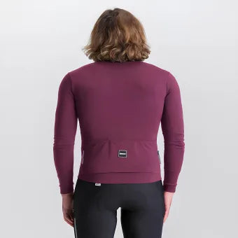 Santini Impetus Long Sleeve Jersey-Burgundy
