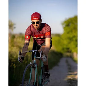 Santini Eroica Ruby Wool Jersey-Bordeaux