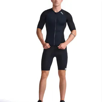 2XU Aero Tri.Sleeved Top-Black/White-L