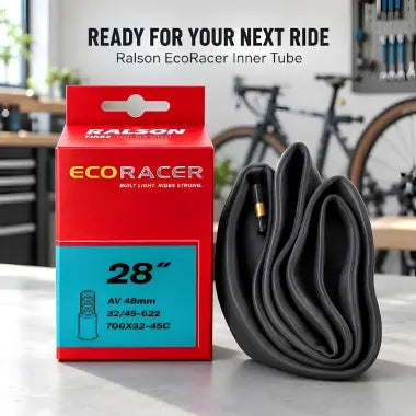ECORACER 700×32–45C Bicycle Inner Tube – 48mm AV Schrader Valve